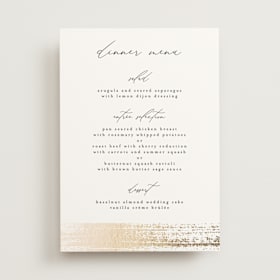 Foil-Pressed Menus