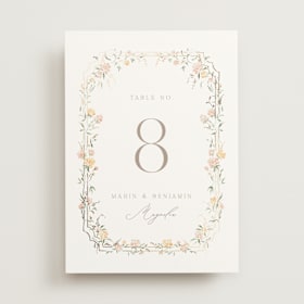 Foil-Pressed Table Numbers