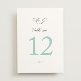 Table Numbers