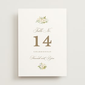 Table Numbers