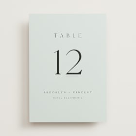 Table Numbers
