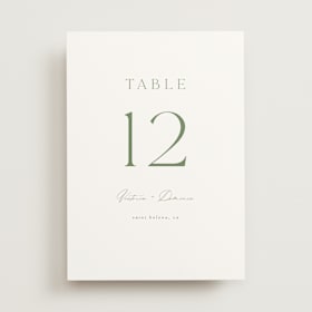 Table Numbers
