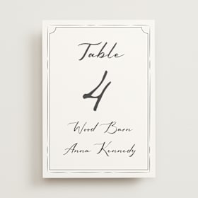 Table Numbers