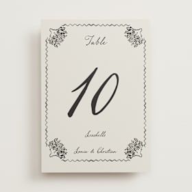 Table Numbers