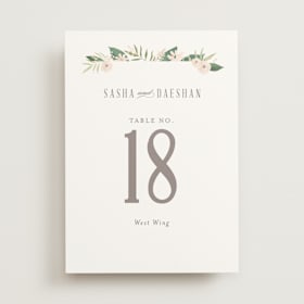 Table Numbers