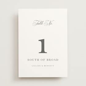 Table Numbers