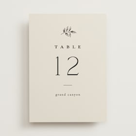 Table Numbers