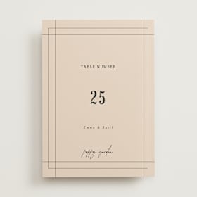Table Numbers
