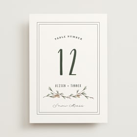 Table Numbers