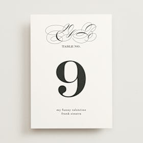 Table Numbers