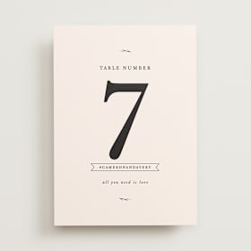 Table Numbers