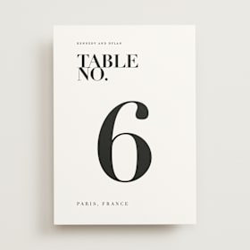 Table Numbers