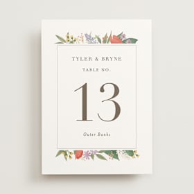 Table Numbers