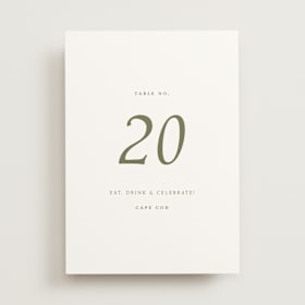 Table Numbers