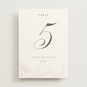 Table Numbers