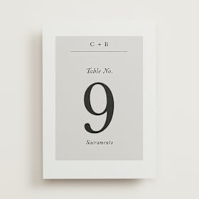 Table Numbers
