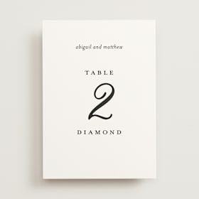 Table Numbers