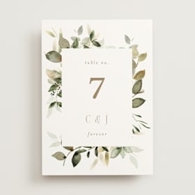 Table Numbers