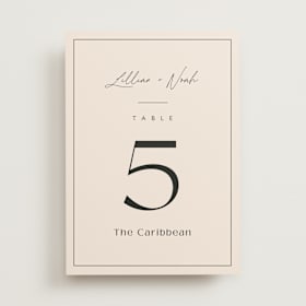 Table Numbers