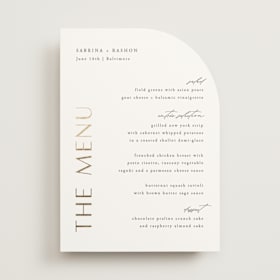 Foil-Pressed Menus