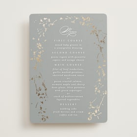 Foil-Pressed Menus