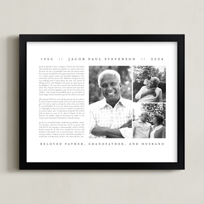 Minimalist Obituary Print