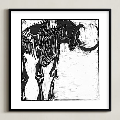 Dino Woodcut