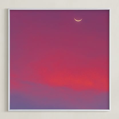 Crescent Moon and Purple Skies
