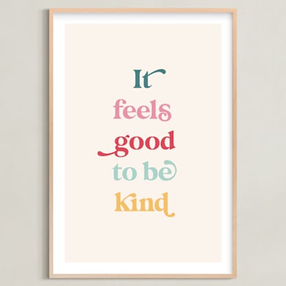 It feels good to be kind
