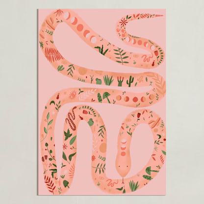 Folk Floral Snake