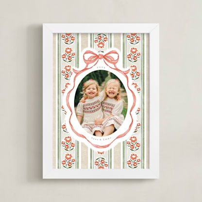 Holiday Ribbon: Portrait Framed Photo