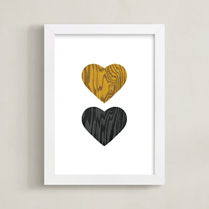 Wood Grain Hearts