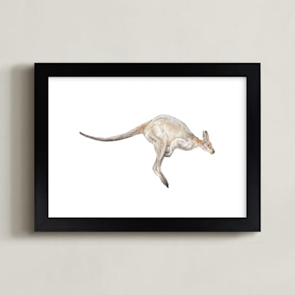 Watercolor Leaping Kangaroo