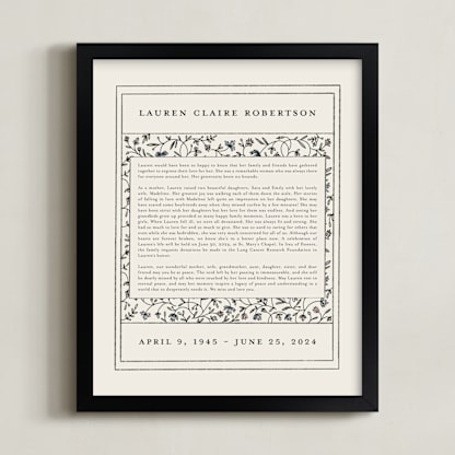 Hansen Non-Photo Obituary Print