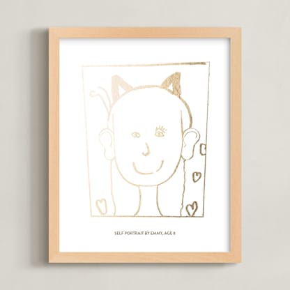Your Drawing As Foil Art Print