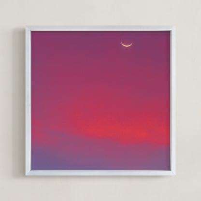 Crescent Moon and Purple Skies