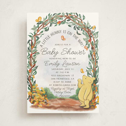 Vintage Winnie the Pooh Baby Shower Invite