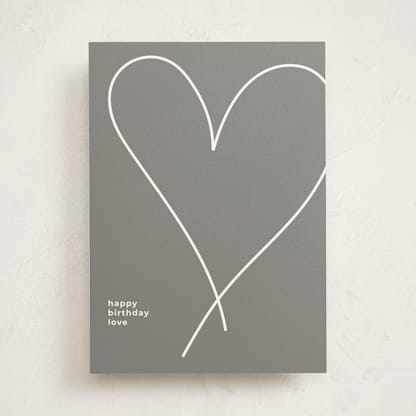 Golden Heart on Gray