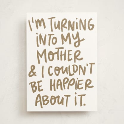 Turning Into My Mother