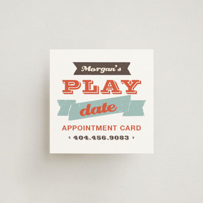 Let's Play Appointment Card