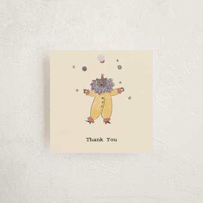 Illustrated Circus Theme with Juggling Bear