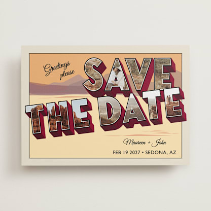 A Retro Save the Date