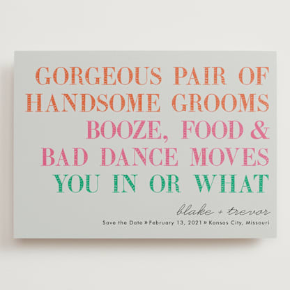 You In Or What (Two Grooms)