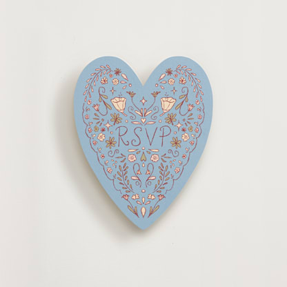 Blue RSVP Heart
