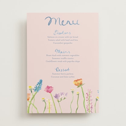 spring floral menu
