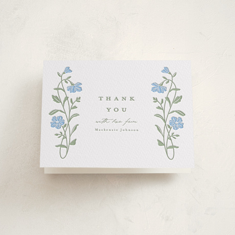 Letterpress Baby Shower Thank You Cards