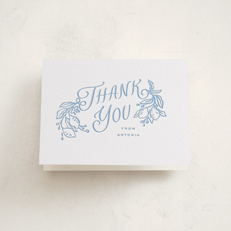 Letterpress Baby Shower Thank You Cards