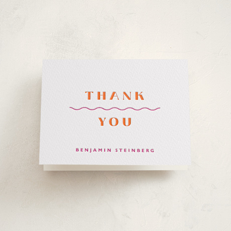 Letterpress Mitzvah Thank You Cards
