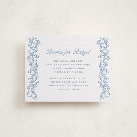 Letterpress Baby Shower Insert Cards