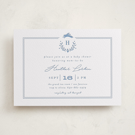 Letterpress Baby Shower Invitations